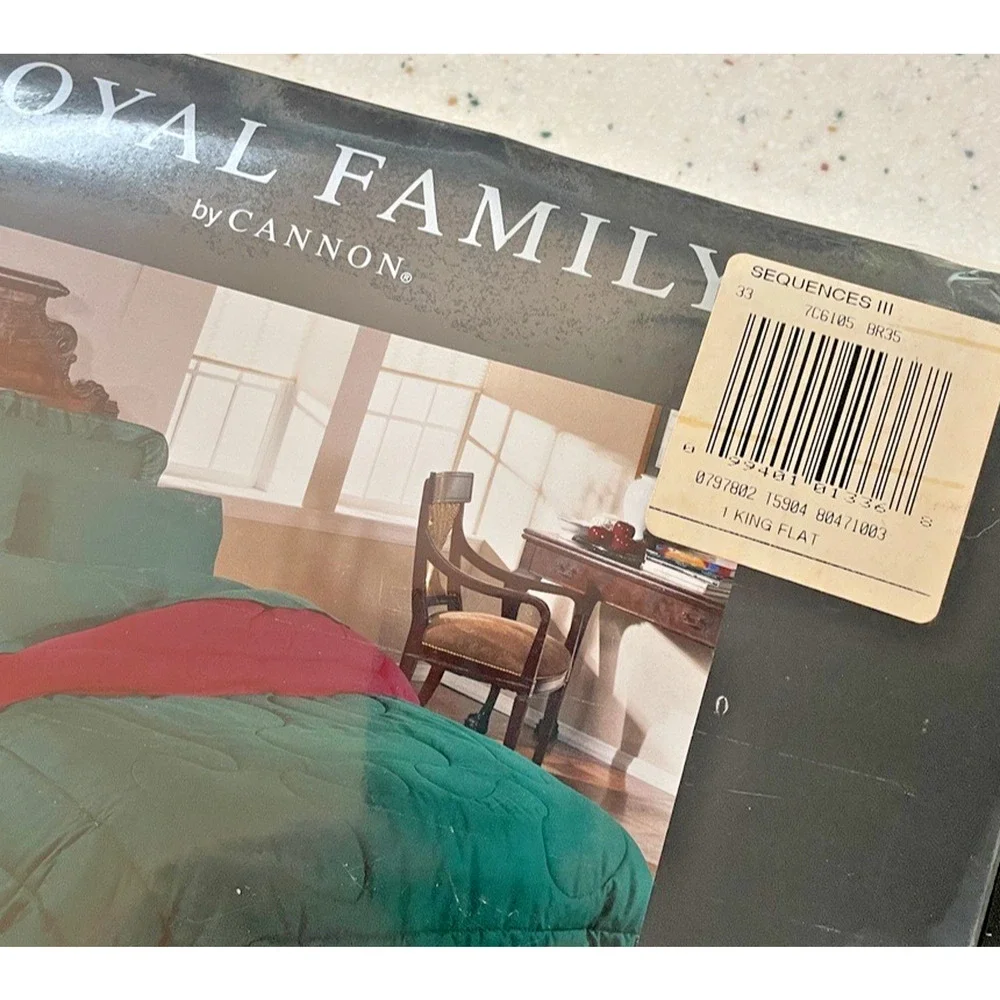Cannon Royal Family King Flat Sheet & 2 Pillowcases Beige Off-White Luxury Perca